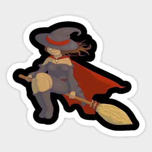 Flying Witch Sticker